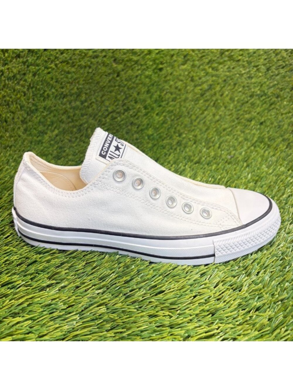Converse Chuck Taylor All Star Slip Women Size 6.5 White Athletic Shoes Sneakers